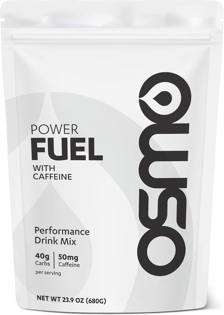 Osmo Power Fuel with Caffeine - Karbohydrát prášek obsahuje Cluster Dextrin, sodík & Fruktosa, Rychlá absorpce a palivo, No Gastric Destress, Všechny přírodní složky, Neutrální Flavor - 16 Servings
