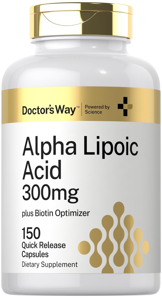 Lékařova cesta Alpha Lipoic Acid 300mg IR 124; 150 Kapsle 124; s Biotin Optimizer IR 124; ALA dodatek IR 124; Non- GMO, gluten zdarma