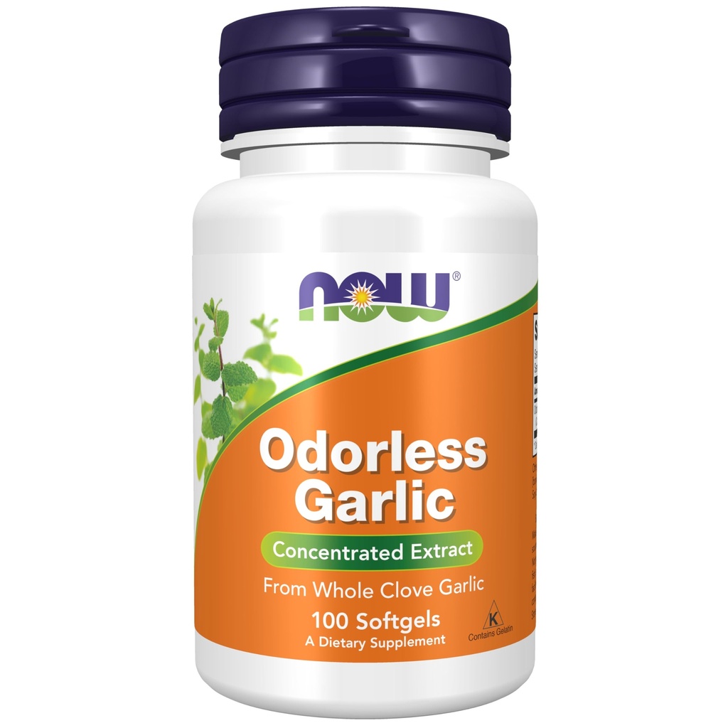 Nyní Potraviny doplňky, Odorless česnek (Allium sativum), Koncentrovaný extrakt, 100 Softgels