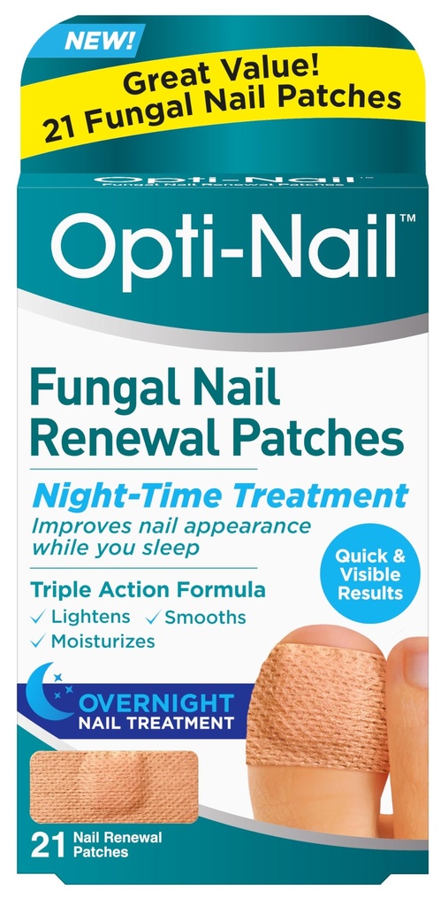 Opti- Nail Fungal Nail Obnovitelné Záplaty - 21 Záplaty, Night- Time Léčba zlepšuje vzhled nehtů, zatímco spíte