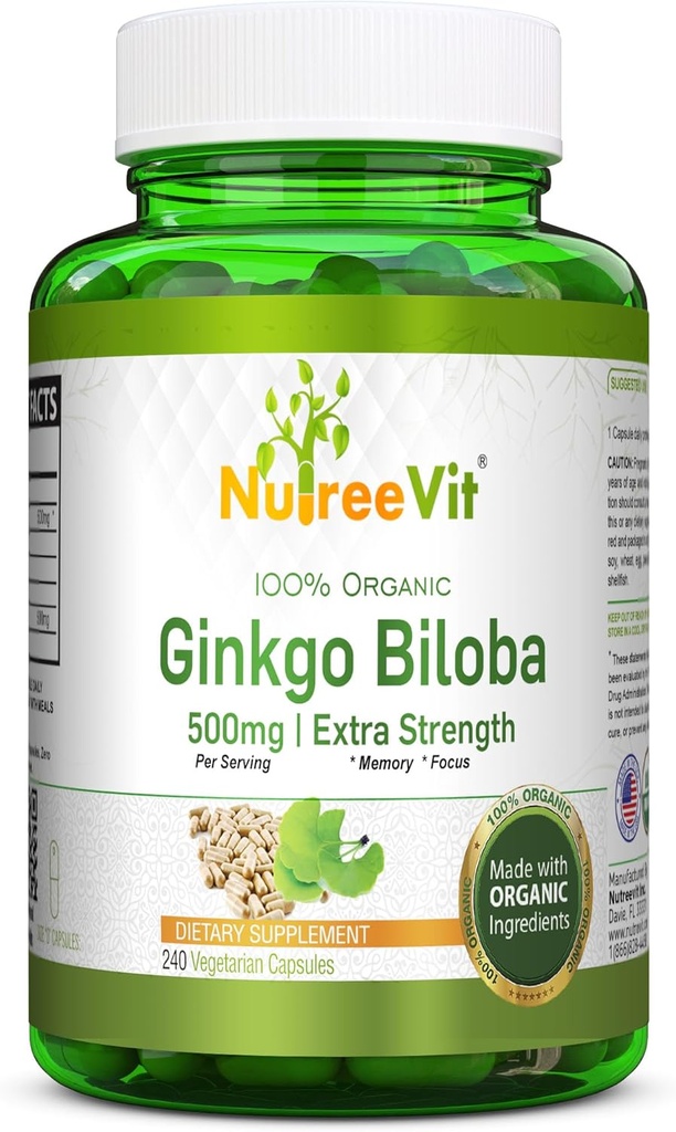 NutreeVit Ginkgo Biloba Bylinné kapsle (240 Počet)