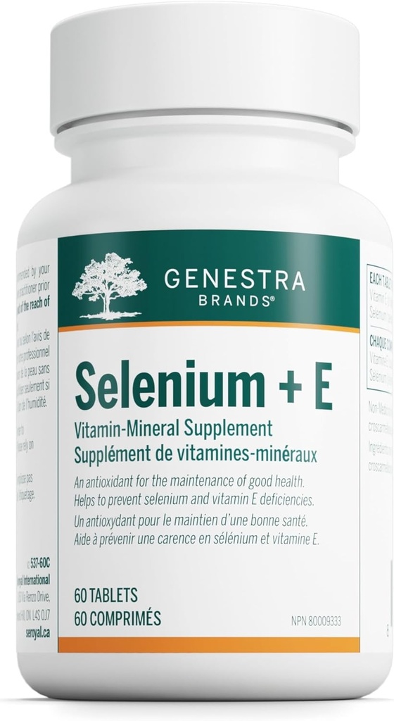 Genestra Brands Selen + E PHARMAN124; Poskytuje antioxidační podporu PHARMAN124; 60 tablet