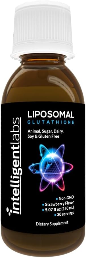 Inteligentní Labs Liposomal Glutathione - Vysoce pokročilý antioxidant, Reduced Setria, 500MG per Serving Liquid Supplement Organic, 30 Servings
