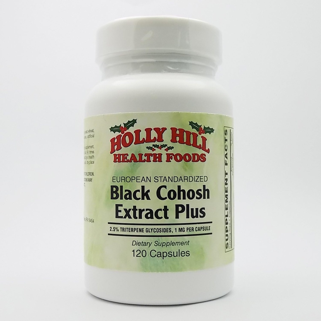 Holly Hill Health Foods, European Standardized Black Cohosh Extract Plus, 120 Kapsle