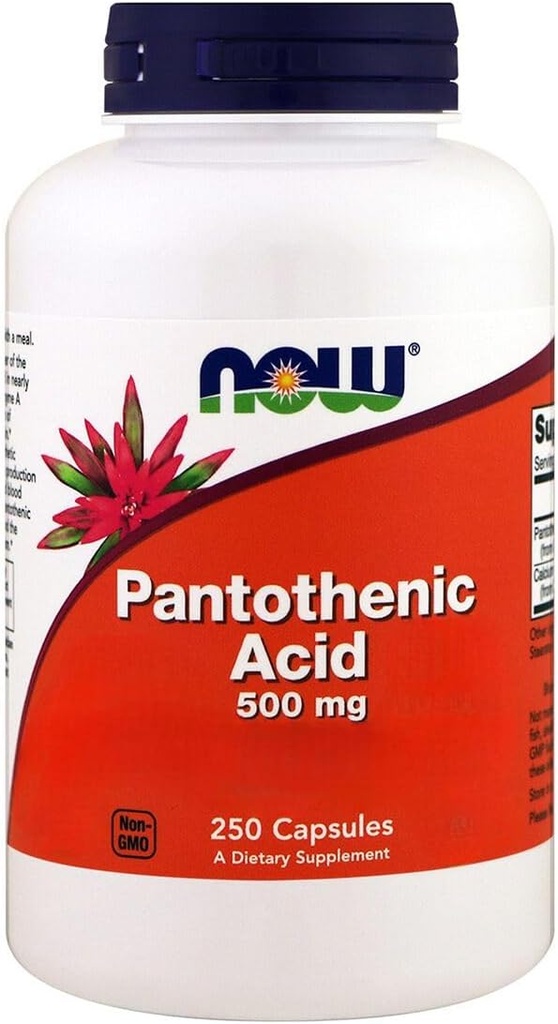 Foods, Pantotenová kyselina, 500 mg, 250 tobolek