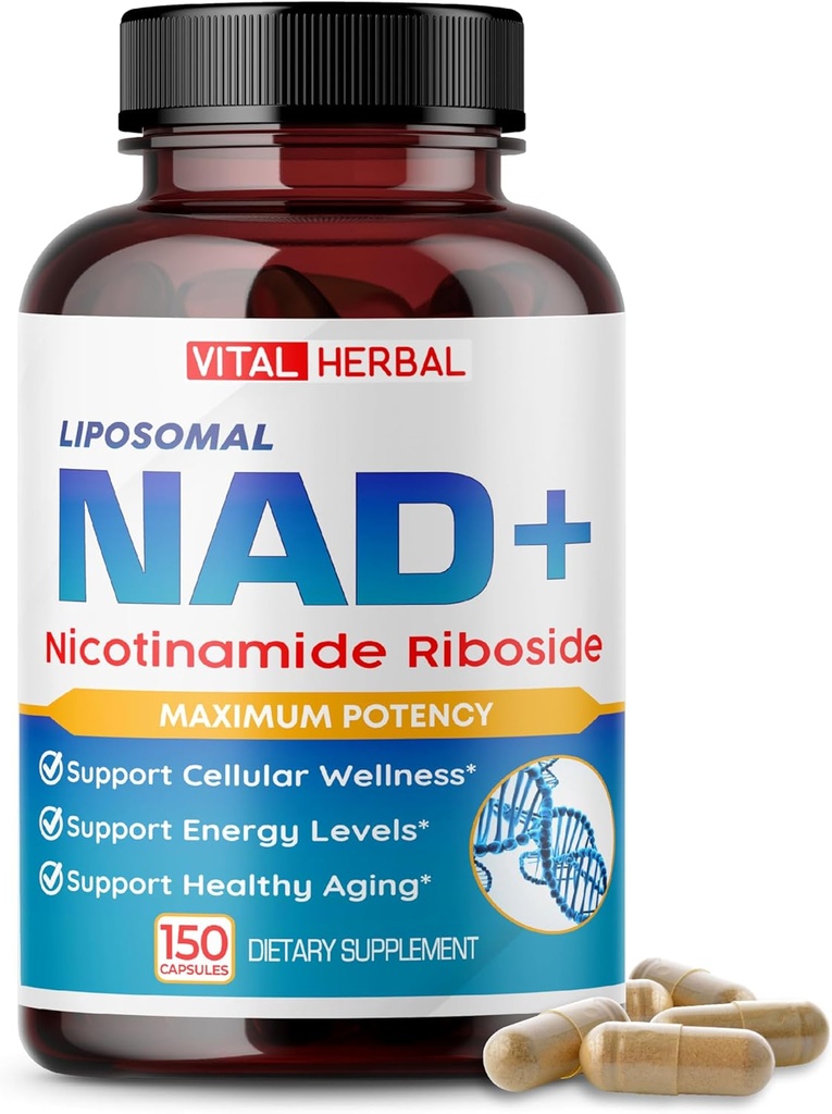 Lipozomální nikotinamid Ribosidový komplex - NR s Resveratrol, Quercetin & Více - 150 Kapsle - Made in USA