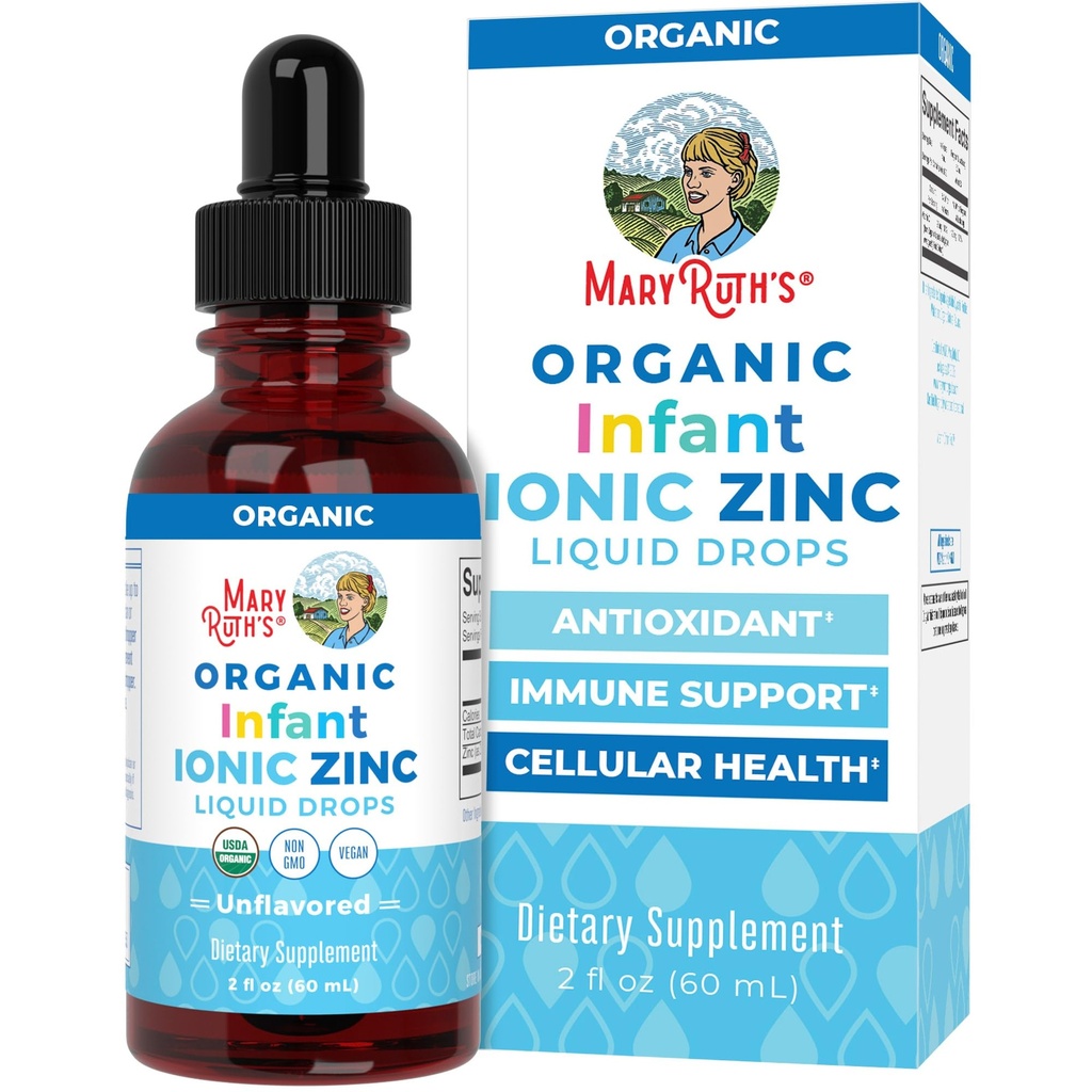 MaryRuth Organics Organics Organic Infant Ionic Zinek Liquid Kaps CLAS124; Zinkový sulfát pro Imunitní podporu CLAS124; Organic Glycerin CLAS124; Vegan CLAS124; Prezentovaný pro děti ve věku 6- 12 měsíců CLAS124; 1 měsíc Dodávka CLAS124; 2 Fl OZ
