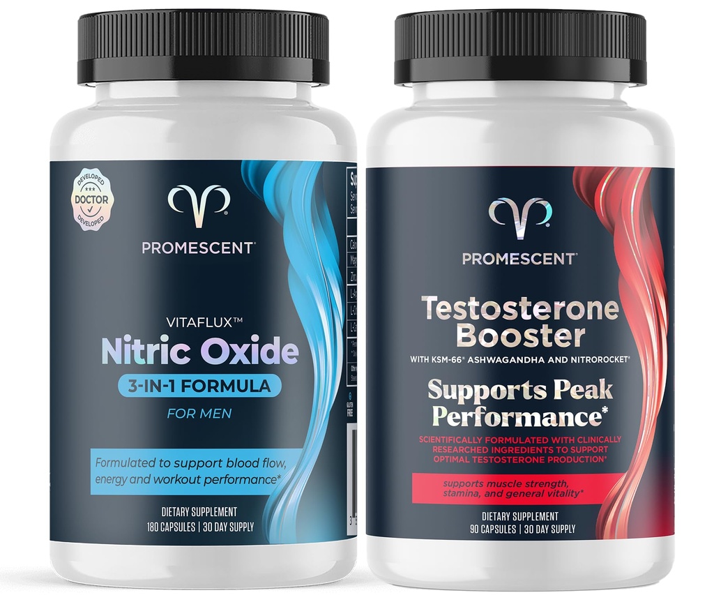Promotion VitaFLUX Nitric Oxide Supplement, L Arginine l Quality Citruline Supplements for Men + Testosteron Booster for Men Supplement w / Tongkat Ali (LongJack), KSM-66 Ashwagandha