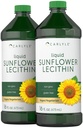 Carlyle Sunflower Lecithin Liquid 124; 16 oz OZ 124; 2 balení 124; Vegan, Vegetarian, Non- GMO, Soy Free, gluten Free