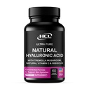 Přírodní Hyaluronic kyselina dodatek 5X Silnější Hydratační pilulky z čisté Tremella Houba s vitamínem C & Hibiscus - Kožní dodatek Anti Wrinkle dietní kapsle - vlasy nehty vitamíny