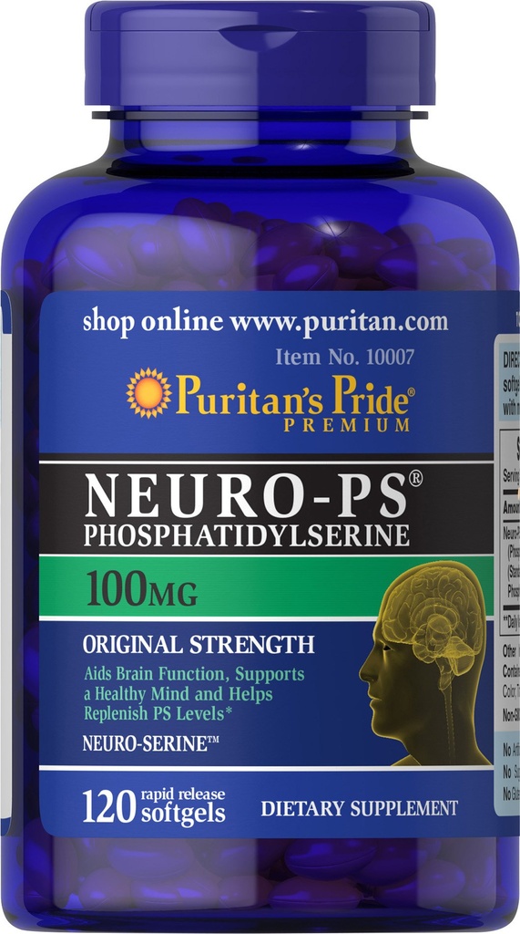 Puritan 's Pride Neuro- PS 100 mg ponožky, 120 Počet