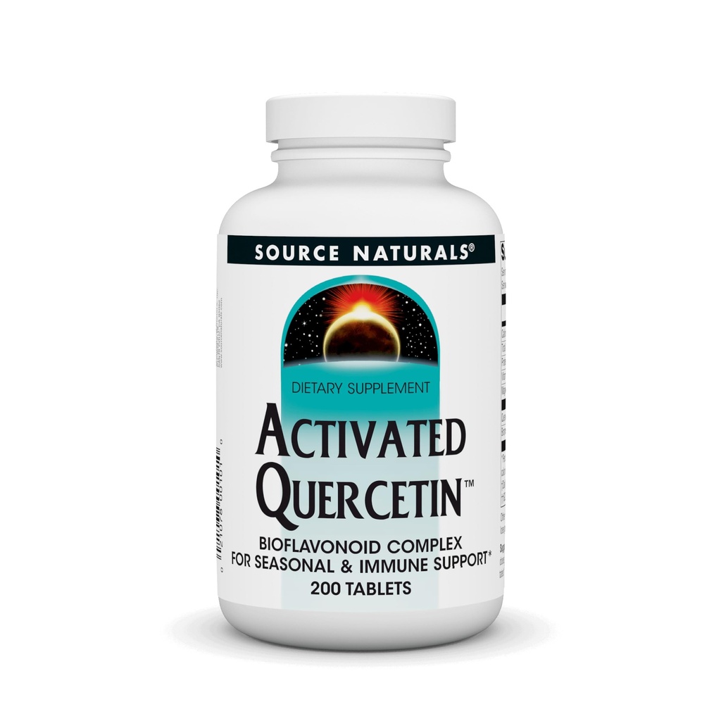 Zdroje Naturals Activated Quercetin - Plant- Derived Bioflavonoid Complex - Sezónní a imunitní obrana * - 200 Vegetariánské Friendly Tablety