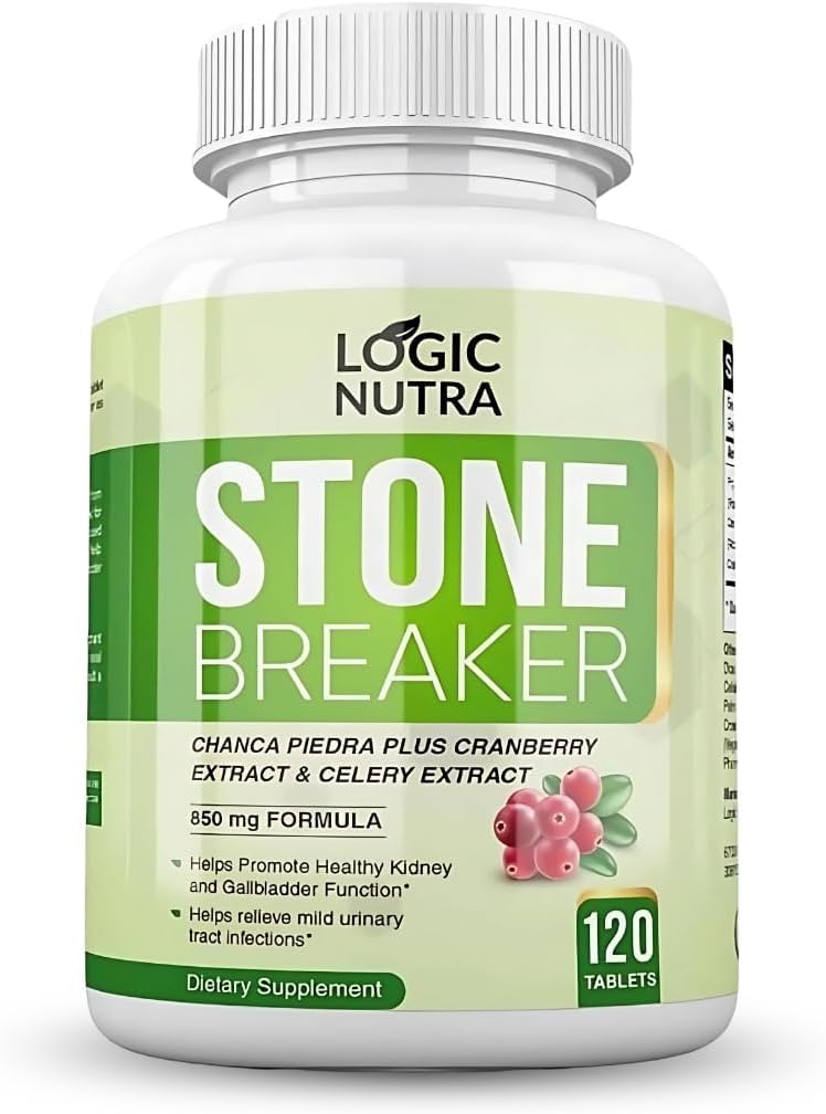 Chanca Piedra Kidney Stone Breaker 120 Tablet 800 mg - Maximální síla pro žlučník a moč Cleanse s meltantus Niruri, Celer seed Extract & Cranberry Extract