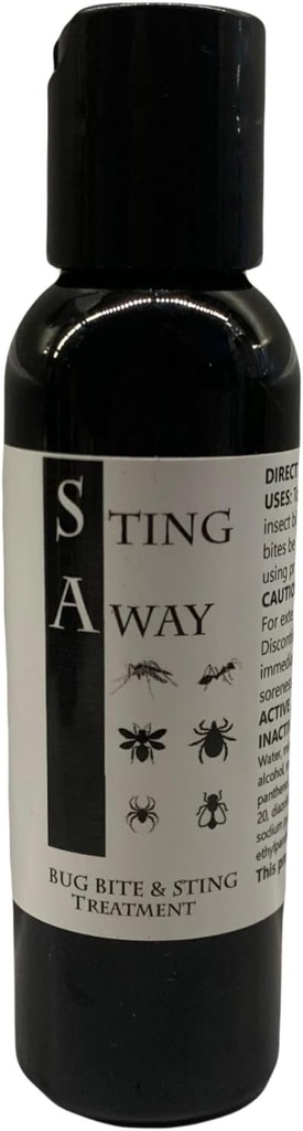 Bug Bite and Sting Treatment: Pain + Itch Relief, 2 Ounce (Balení po 1), Black