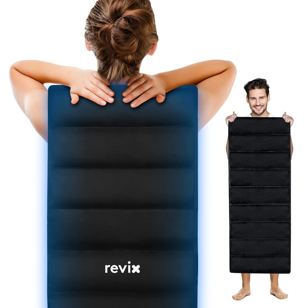 REVIX Full Body Ice Pack for Back, 47 "x17.5" Reuse Extra Large Gel Cold Pack for all tire Back, Hip, and Leg, Flexible Cold Therapy Wrap for Full-Body Fatigue Relief and Everyday Muscle Relaxation