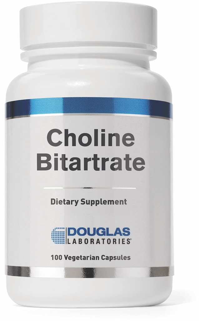 Douglas Laboratories Choline Bitartate PHAR124; Doplněk k podpoře jater, neurologické a srdeční zdraví, duševní soustředění a nervový systém * PHAR124; 100 Kapsle