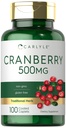 Carlyle Cranberry Pills 124; 500mg crust 124; 100 Caplet crust 124; Non-GMO, gluten zdarma doplněk pro ženy a muže