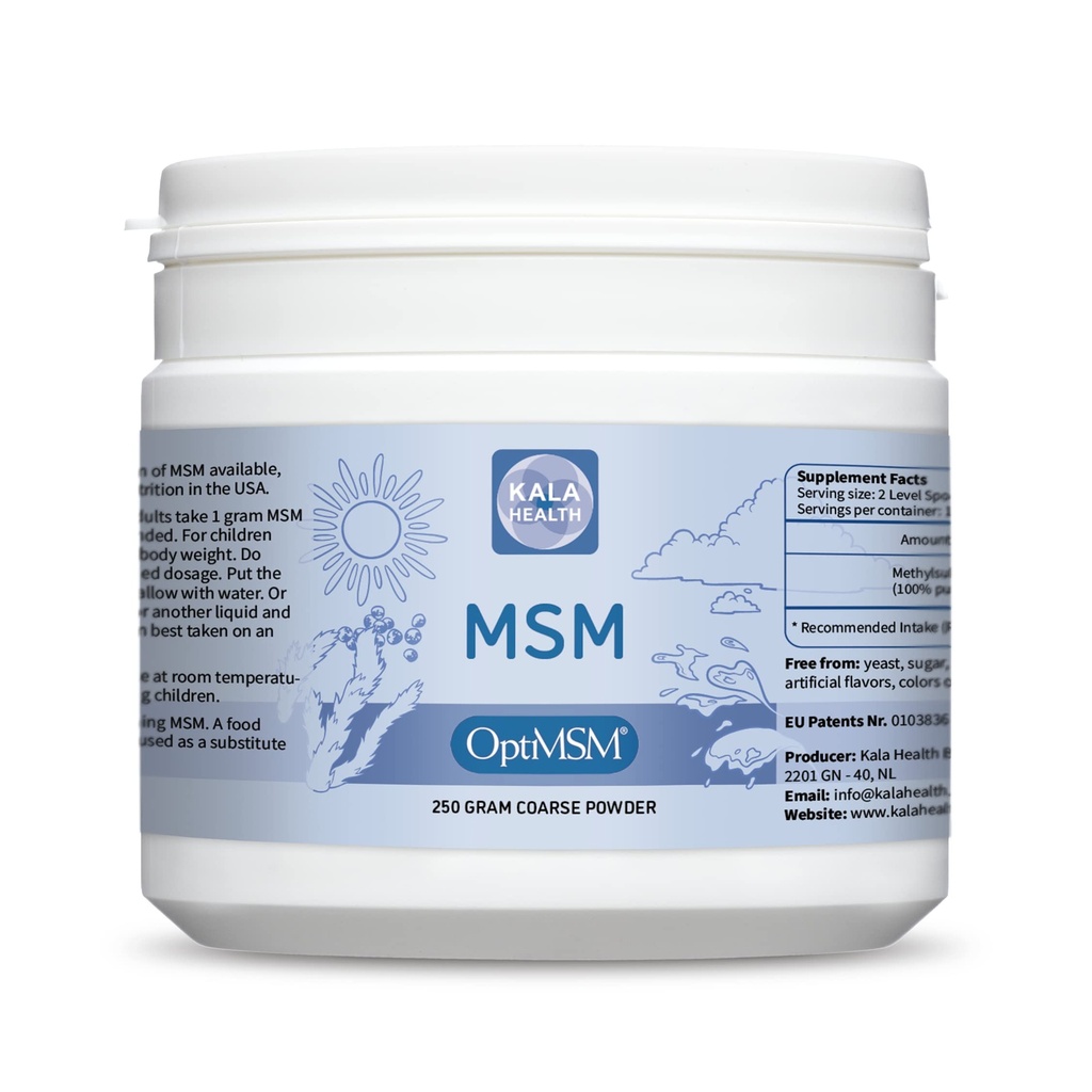 Procapsin OptiMSM - Pure Methylsulfonylmethan MSM Supplement Powder - Organic, Gluten Free, Non- GMO - Opti MSM Sulfur Crystals / Powder for Kids and Dospělí (250Grams)
