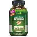 Irwin Naturals Delší, Silnější vlasy a nehty - 120 Tekuté ponožky - Promotes Vibrující lesklá textura & síla - 60 Celkem Service