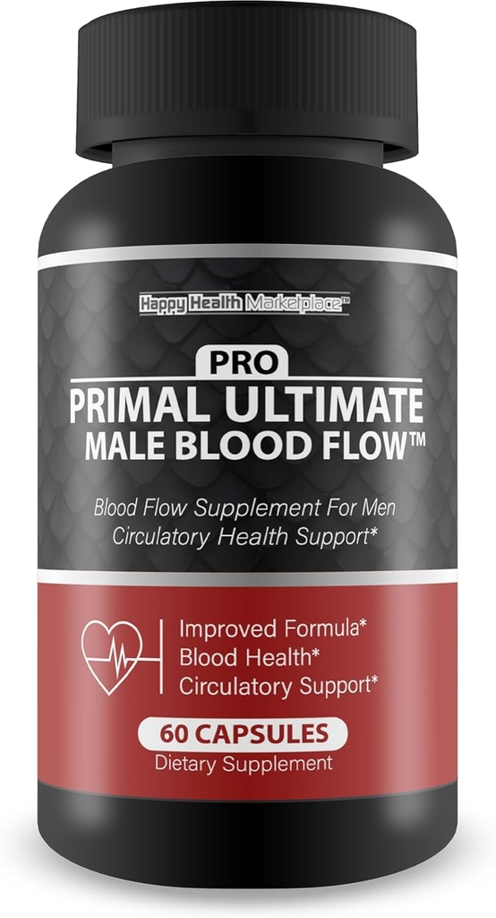 Pro Primal Ultimate Pale Blood Flow - Naše nejlepší pokročilé cirkulační podpora - Blood Flow Pro Primal X Primal Ultimate Max Krvavý tok dodatek Prášková kapsle Celé tělo Cirkulační pilulky