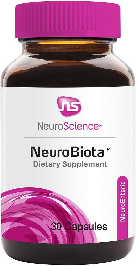 NeuroScience Mood Probiotika pro ženy a muže - NeuroBiota Mood Support Supplementary with Probiotics for Digestive Health, Imunitary Support & Health GABA Activity - Nurish the Gut- Brain Axis (30 Kapsle)
