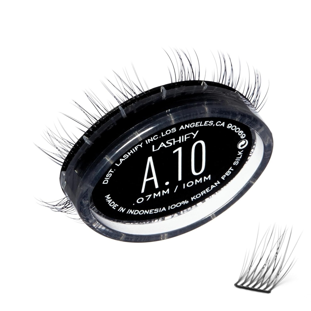 Lashify Zesilte 10 mm Gossamer DIY Eylash Rozšíření Naplňte, Black, Easy False Eyelasps pro přírodní vzhled