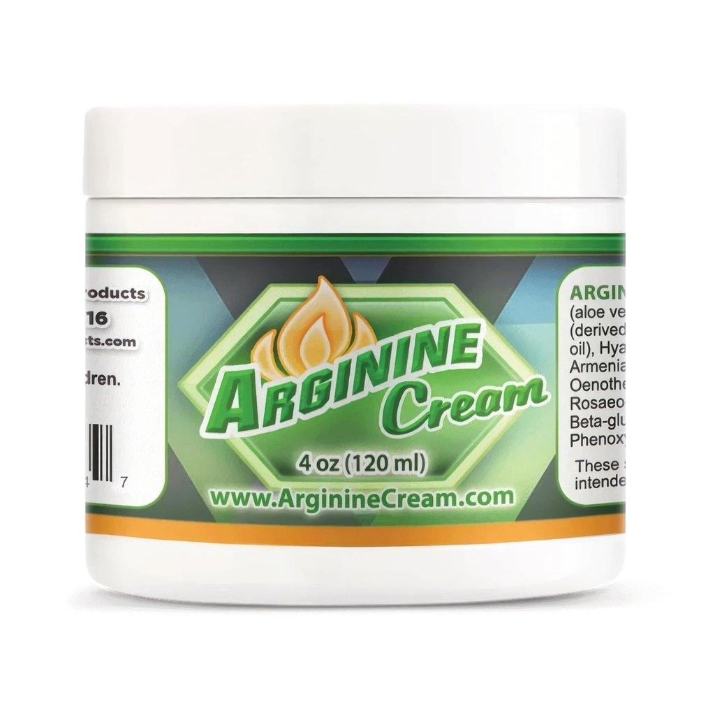 Arginin Cream - 4 oz - L- Arginine Nitric Oxide Supplement pro muže a ženy - Nevoňavý