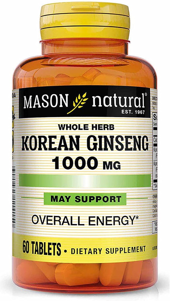 Mason Vitamins Mason Korean Ginseng 1000mg tablety