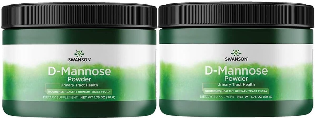 Swanson D- Mannose Powder 1, 75 Ounce (50 g) Pwdr (2 balení)