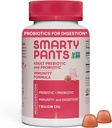 SmartyPants Dospělé probiotické a prebiotické gumy pro trávicí zdraví: Gut Health dodatek, Klinicky studoval Prebiotic pro imunitní podporu, Strawberry, 60 Počet (30 Day Supply)