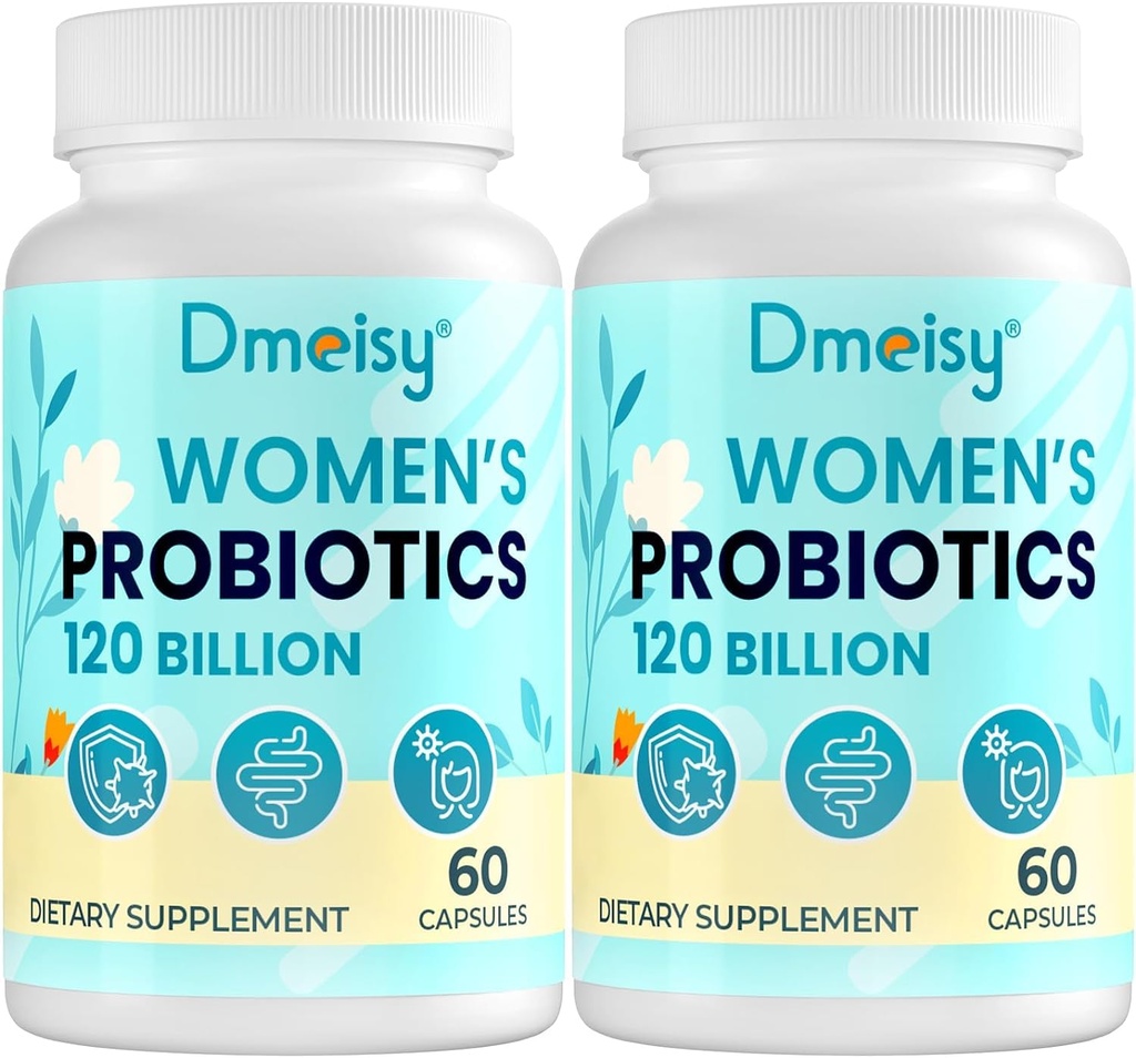 120 Bilion CFU Probiotic - Menopauza Podpora Probiotika pro ženy, Přírodní Menopauza Probiotický dodatek pro Hot Flash Night pocení Mood Swings Hormon Balance Gut & Imunitary Health - 120 Caps