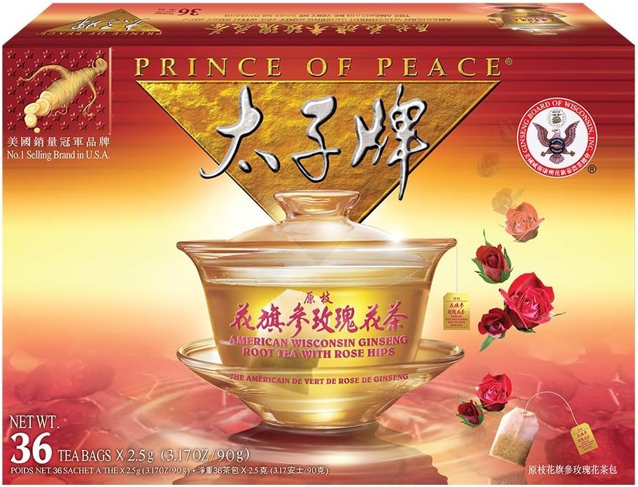 Prince of Peace ® American Ginseng Rose Tea (36 sáčků)