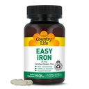 Country Life Easy Iron 25mg Kapsle - Gentle Non- Constipating Ferrochel - Veganský doplněk vitamínu pro ženy a muže - Podporuje Body Energy
