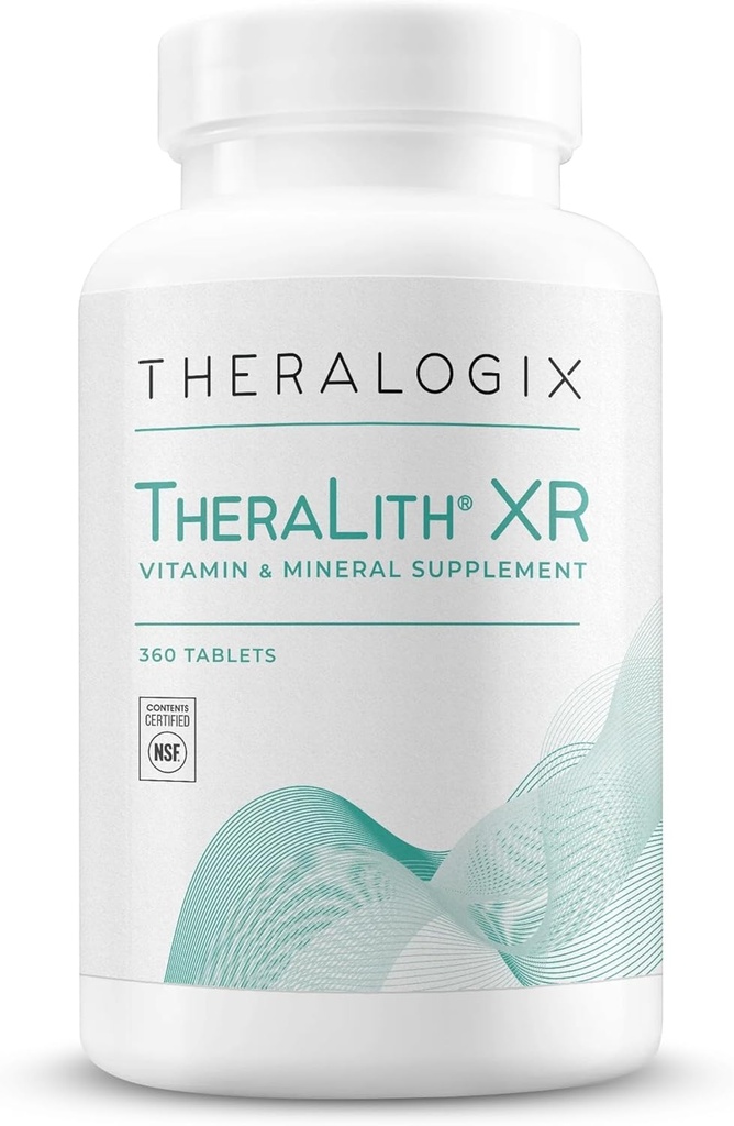 Teralogix TeraLith XR Vitamin & Mineral Supplement - Podporuje zdravou chemii moči a oxidaci vápníku s hořčíkem, vitaminem B6 & Draslíkem * - NSF Certifikované - 360 Tablety