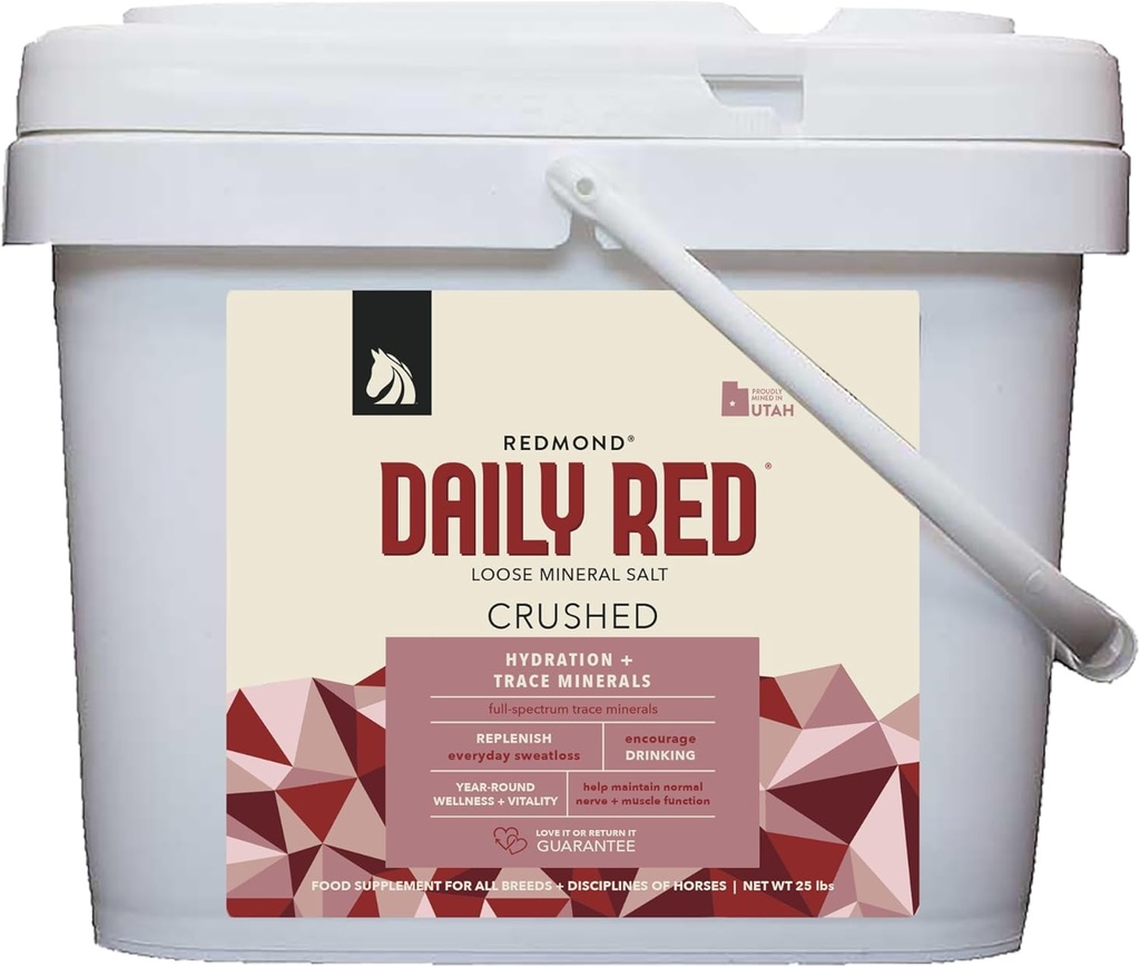 REDMOND Rock Drcený Loose Mineral Salt Electrolyte Dodatek pro koně (25 LBS)