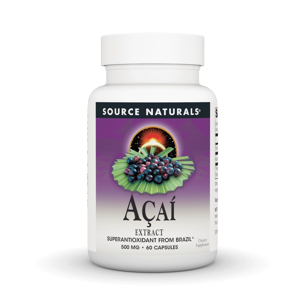 Zdroj Naturals Acai Extract, Superantioxidant z Brazílie * - 500 Mg - 60 Kapsle