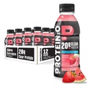 Protein2o Hydratační nápoj - 2- in-1 tekutý čirý syrovátkový protein izolát a elektrolytový nápoj - 20g protein, vitaminy B5, B6 - Post- Workout Recovery - 16.9 Fl Oz - 12 Count Jahodový meloun