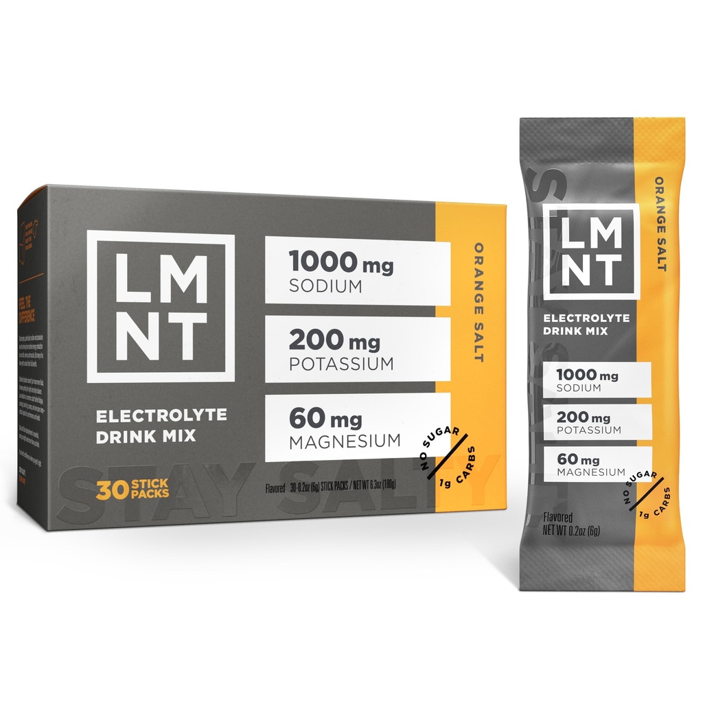 LMNT Zero Sugar Electrolytes - Orange Salt CLANE124; Drink Mix CLANE124; 30- Počet