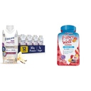 Zajistit Max Protein Nutrition Shake s 30g Protein & Vitafusion Cukr Free Fiber Gummies, Broskve / Jahoda / Ostružiny, 90 Počet