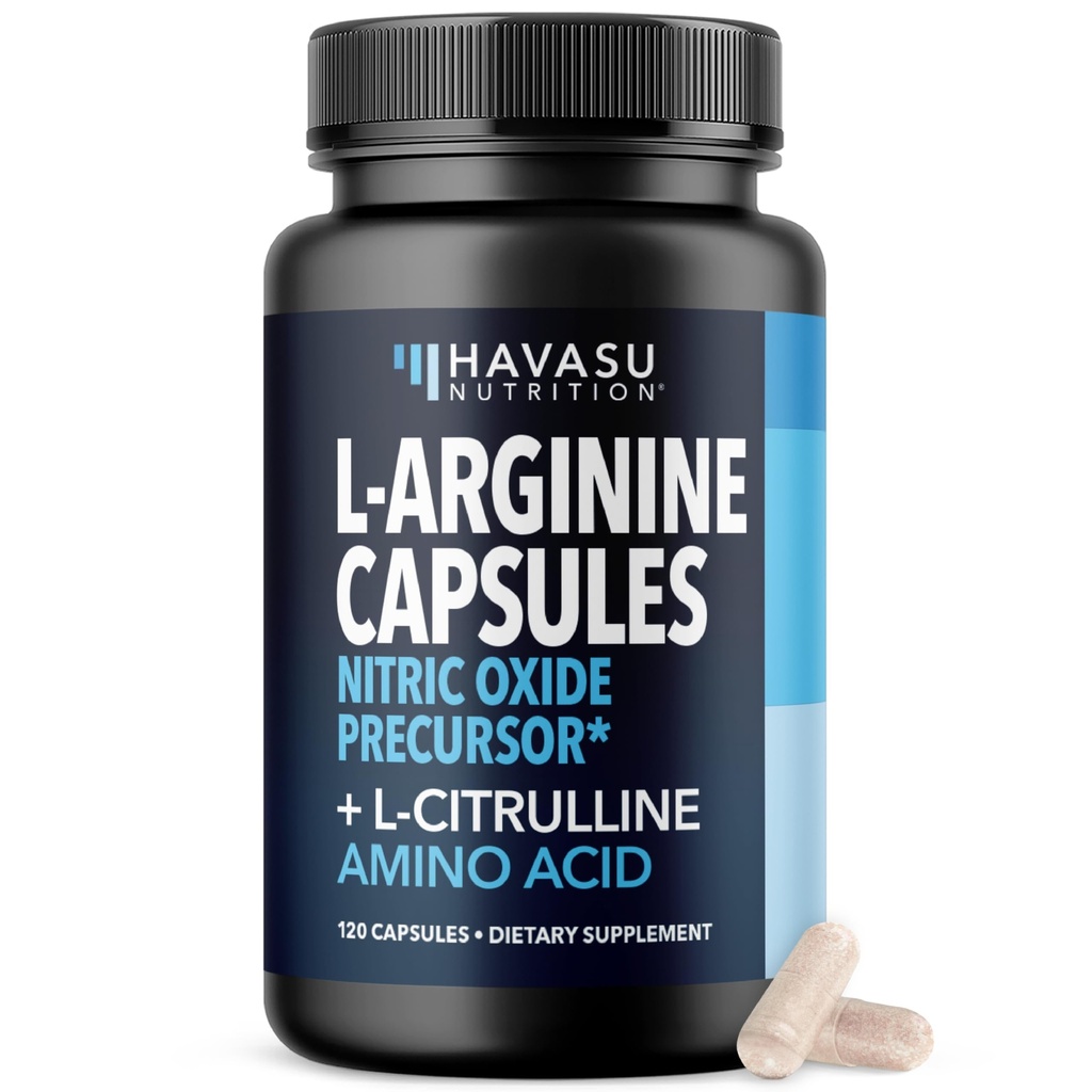 L- Arginin Kapsle s L- Citrulline - Příplatek oxidu dusnatého - L Arginin a L Citrulline Blend - 120 Hrabě - Vegan, Non- GMO Kapsle pro výkon, vytrvalost a podporu svalů - 2 Měsíční dodávky