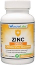 Wonder Laboratories Chelated Zinek Gluconate 50 mg - Podporuje zdravou pleť, imunitní systém, růst buněk a více - 200 Vegetariánských tablet