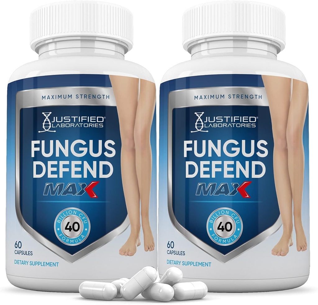 Odůvodněné laboratoře (2 balení) Fungus Defend Max pilulky 40 miliard CFU Probiotic 120 Kapsle