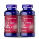 Puritan 's Pride Doctors Trust ® Red Yeast Rice 600mg, dodatek stravy, 240 Rychlé uvolnění kapsle, 2 balení