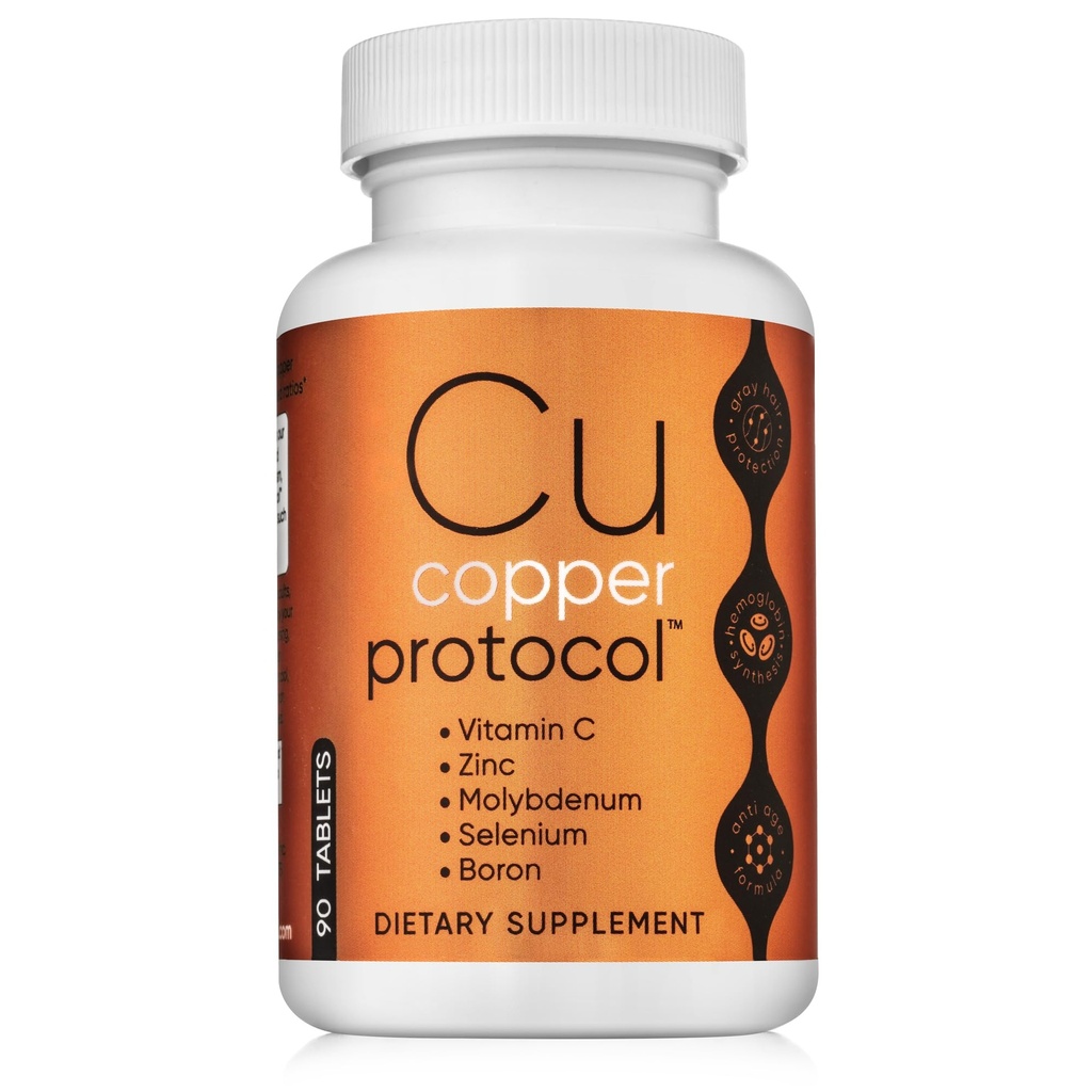 Měděné doplňky pro ženy a muže (90 Kapsle) Posiluje energii, Nurishes Tělo, Anti- Aging Formule, Zahrnuje vitamín C, zinek a selen, Non- GMO, Made in USA - GMP Certified