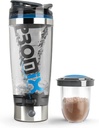 Promixx Pro Shaker Lahvička (iX-R Edition) 124; Dobíjecí, Výkonný pro hladké proteinové třepání 124; zahrnuje doplněk skladování - BPA zdarma 124; 20oz Cup (Silver Blue / Gray)