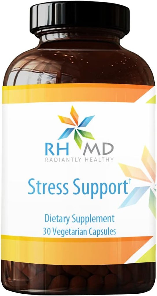 RHMD Podpora stresu - Triple Ashwagandha Root & Leaf Extract Adaptogenní doplněk - Non- GMO (30 Kapsle)