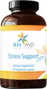 RHMD Podpora stresu - Triple Ashwagandha Root & Leaf Extract Adaptogenní doplněk - Non- GMO (30 Kapsle)