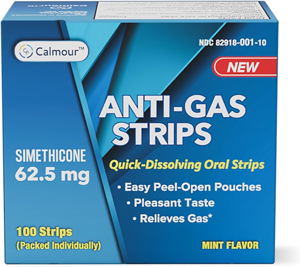 Anti Gas Relief 100 Strips I124; Mint Flavor Oral Disolvable Anti Floating Relief Strips I124; Rapid Gas Relief pro dospělé 124; Efektivní Bloating Relief pro ženy I124; Simethicone Anti Floating pro ženy