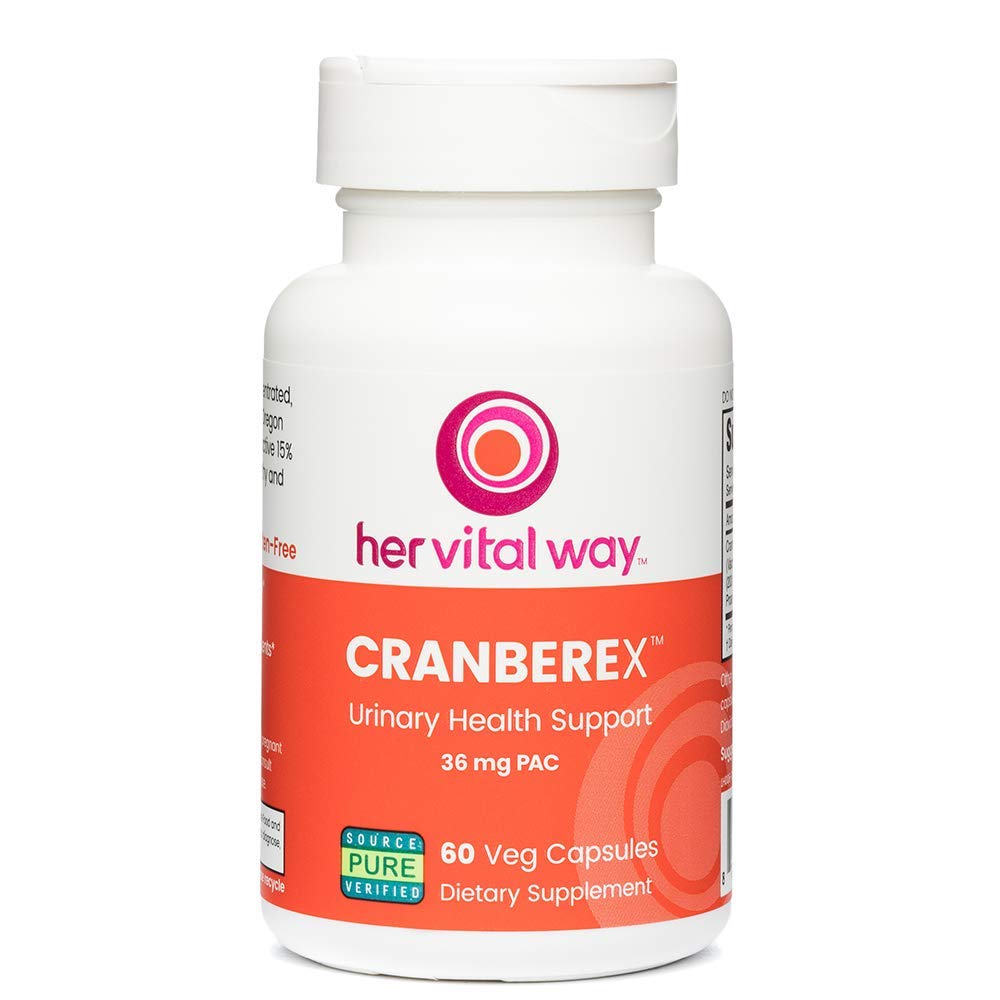 Cranberex - Brusinkové pilulky pro ženy a muže - Brusinkový dodatek s 36 mg PAC - Cranberry Extract Capsules for Urinary Tract Health and Ledney Care - 60 Veg Capsules