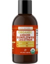 Kate Naturals Slunečnice Lecithin Liquid pro vaření a pečení. Liquid Lecithin pro žvýkačky, Smoothies & Kojení dodatek (4oz, Organic, Vegan, gluten- free)